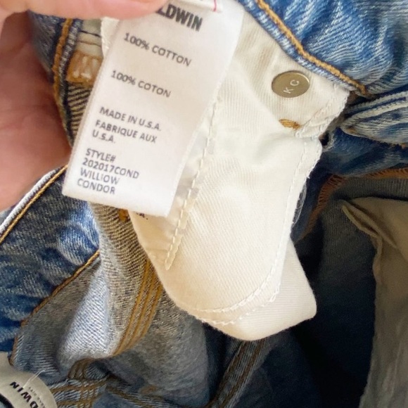 Baldwin Women's Blue 100% Cotton Willow Flare Denim Jeans Size 27 35” inseam - Picture 8 of 12